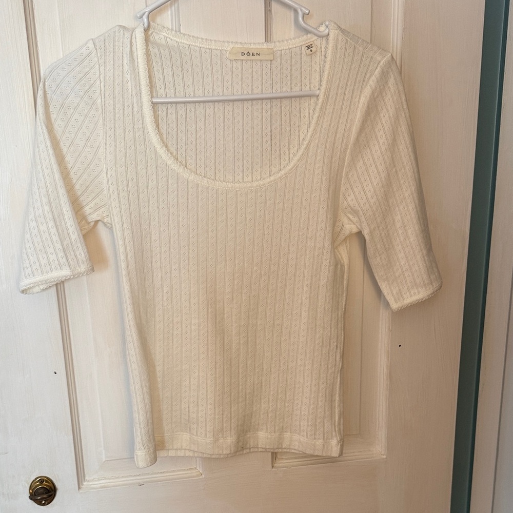 Doen Ivory Short Sleeve Top